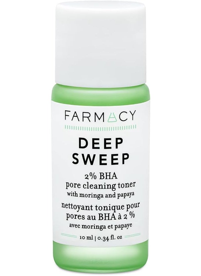 Farmacy 2 Salicylic Acid Toner for Face  Deep Sweep Gentle BHA Exfoliant for Oily Skin  Refines Texture with Papaya Enzymes  Moringa Water for a HealthyLooking Complexion 10ml