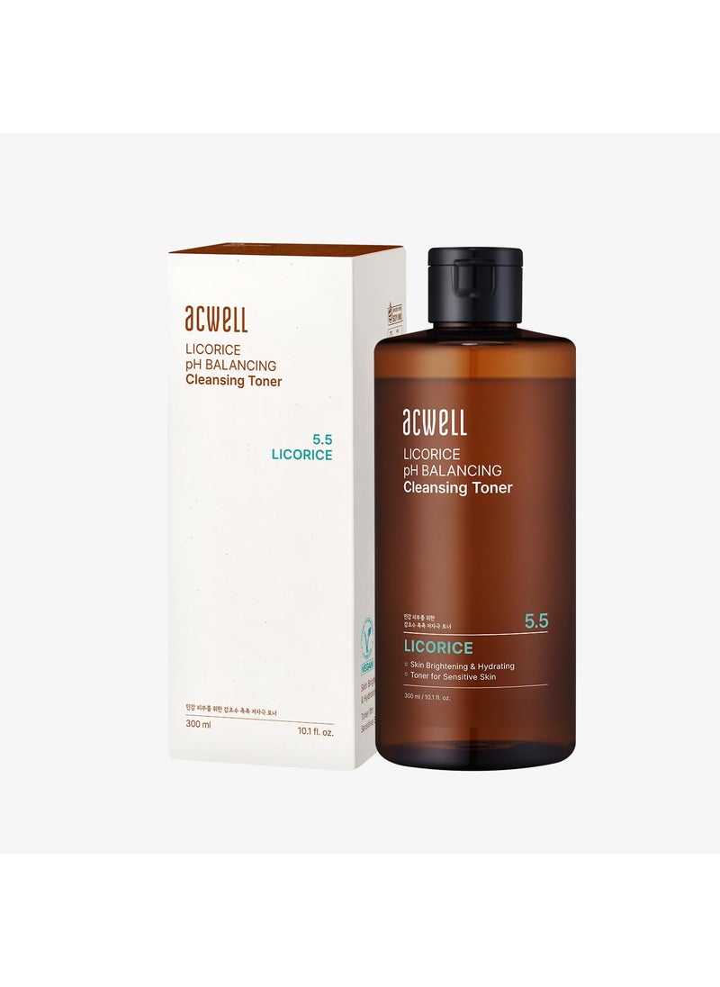 ACWELL Licorice pH Balancing Korean Toner for Cleansing 1014 floz  AlcoholFree PH55 Hydrating Facial Astringent  Skin Clarifying  Hydration Boosting Toner