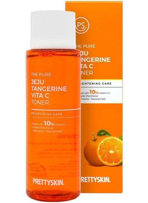 PSPRETTYSKIN Jeju Tangerine Vitamin C Toner for face 250ml845 floz  Soothing OilMoisture Balance Vitality with Panthenol  Adenosine  Niacinamide Korean Skincare