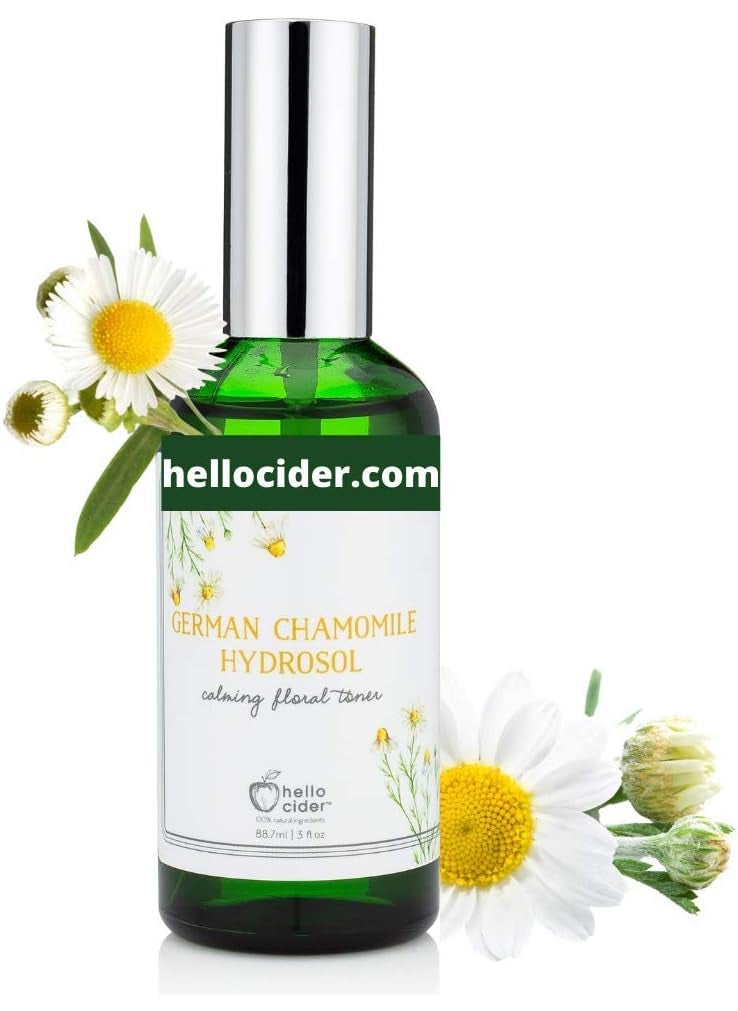 Chamomile HYDROSOL FACE Toner  Organic Floral Water to Hydrate Calm  Sooth Sensitive Skin Prevent Acnes Restore pH All Skin Types  Children USA Made  Hello Cider