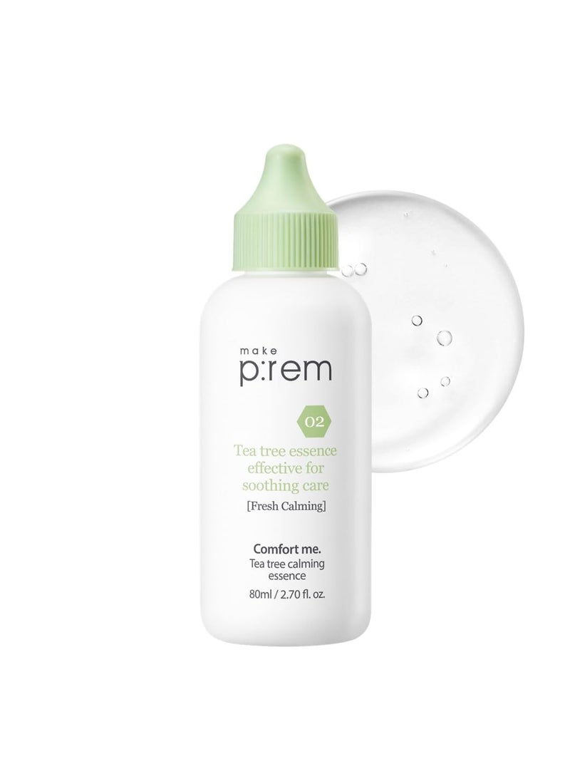 make prem Comfort me Tea tree calming essence  soothing essence  lightweight and watery essence  QuickAbsorbing  essence for sensitive skin  80ml 270 floz  MAKEPREM makeprem