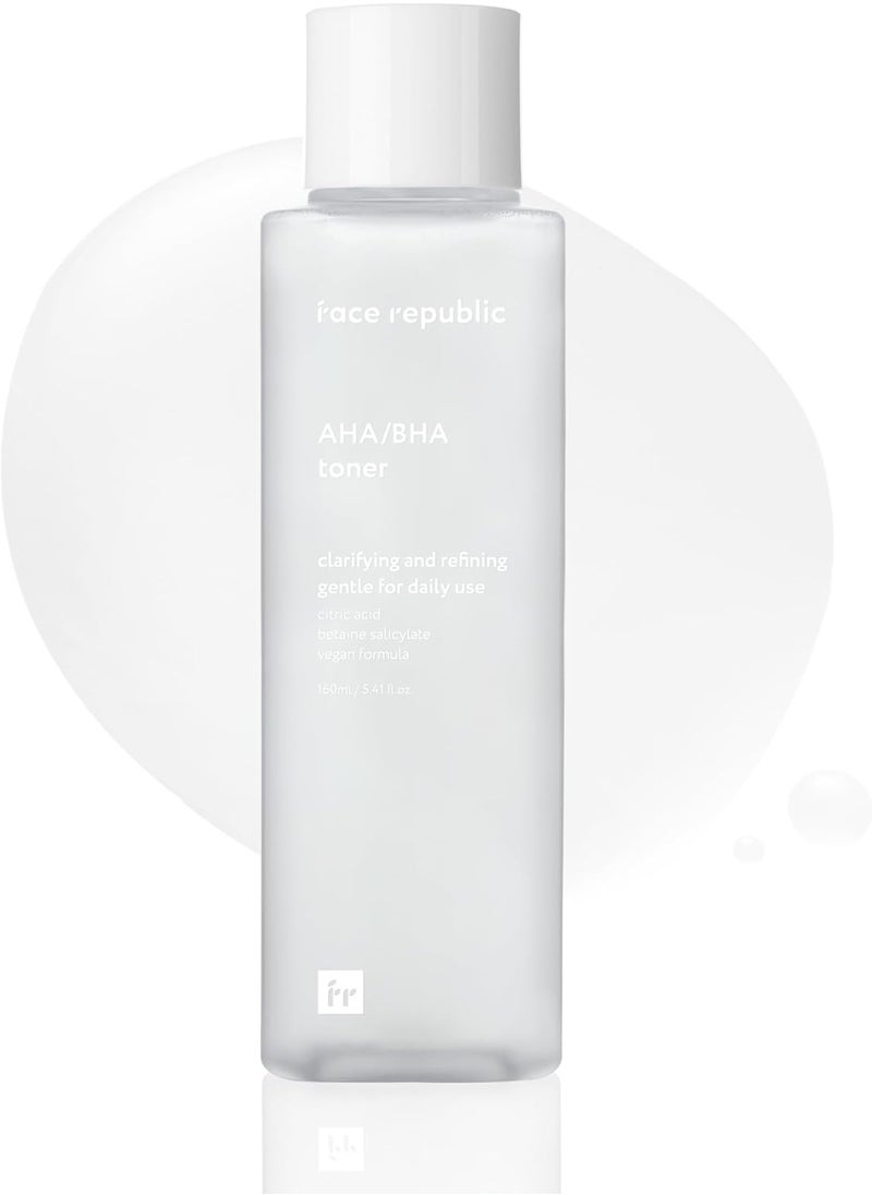 Face Republic AHABHA Toner 160ml 541 fl oz  Clarifying Refining Hydrating  Pore Care Gentle Exfoliation  AHA BHA PHA LHA  for Oily Sensitive Skin  AlcoholFree  Vegan Korean Skincare