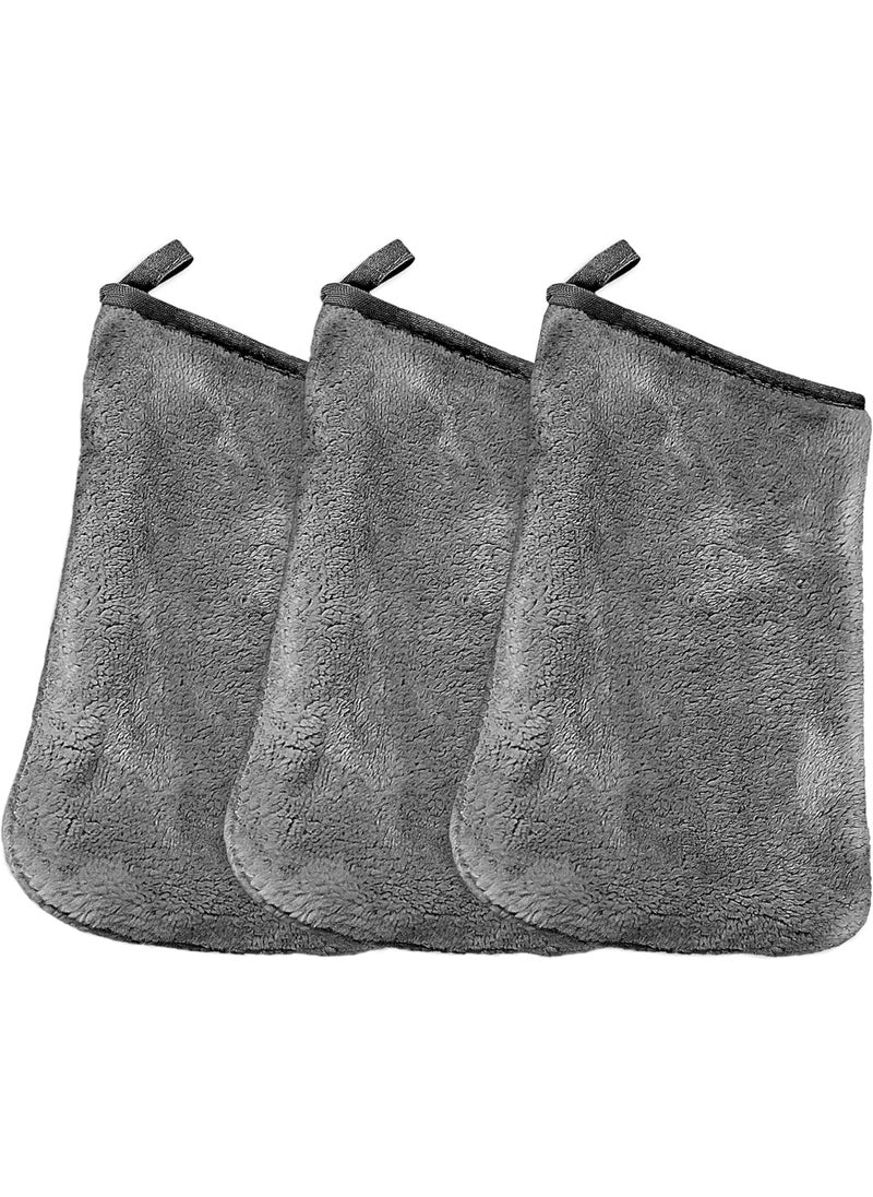 Eurow Microfiber Wash Cloth and Makeup Removal Facial Cleansing Cleaning Mitt 3 Pack