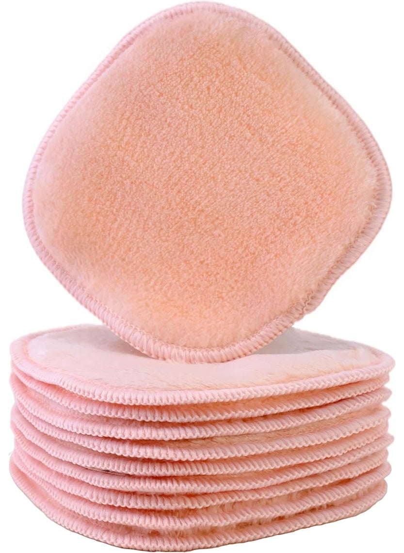 Polyte Premium Hypoallergenic Microfiber Fleece Makeup Remover and Facial Cleansing Cloth 5 x 5 in 10 Pack Light Coral