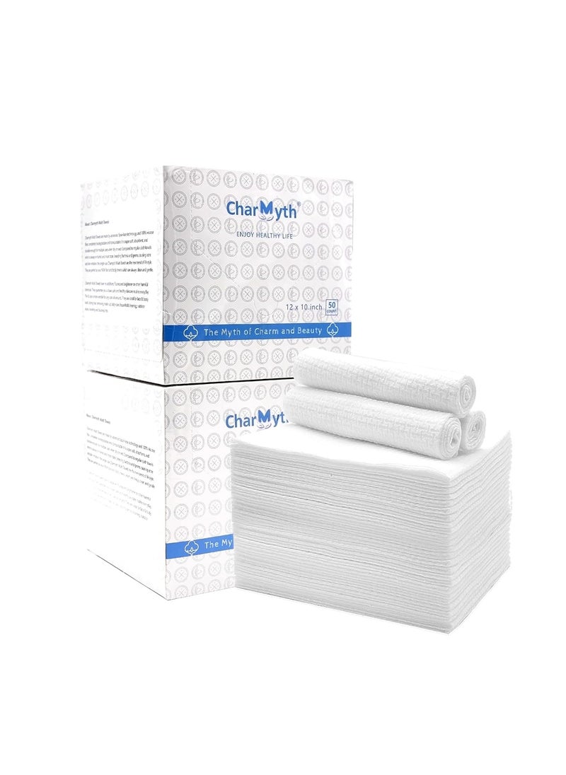 Disposable Face Towel Clean Face Tissue Skin Towel 100 Count XL Extra Thick Soft Disposable Makeup Remover Dry Wipes Organic Cruelty Free and Degradable Clean Towel for Sensitive Skin