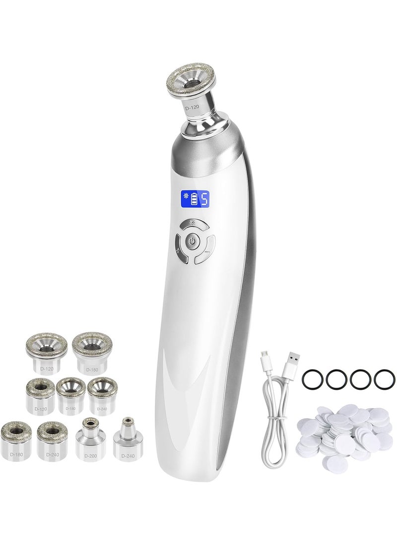 Personal Microdermabrasion Machine Rechargeable Suction Microderm Facial Device with 9pcs Diamond Dermabrasion Head and 5 Levels for Professional Face  Body Skin Care Salon Home Use