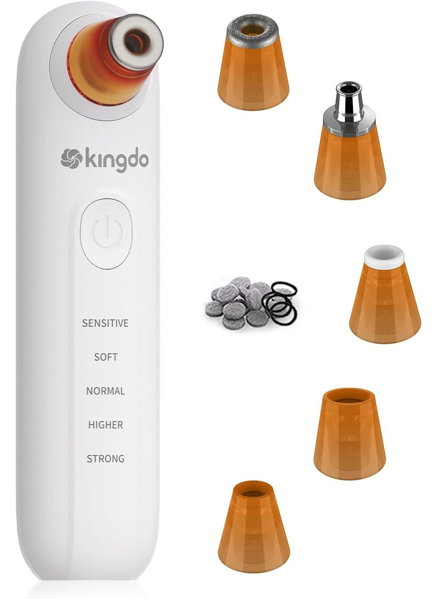 kingdo 2in1 Microdermabrasion Machine Pore Vacuum with 5 Diamond Tips  5 Suction Modes for Facial Skin Care YellowBrown