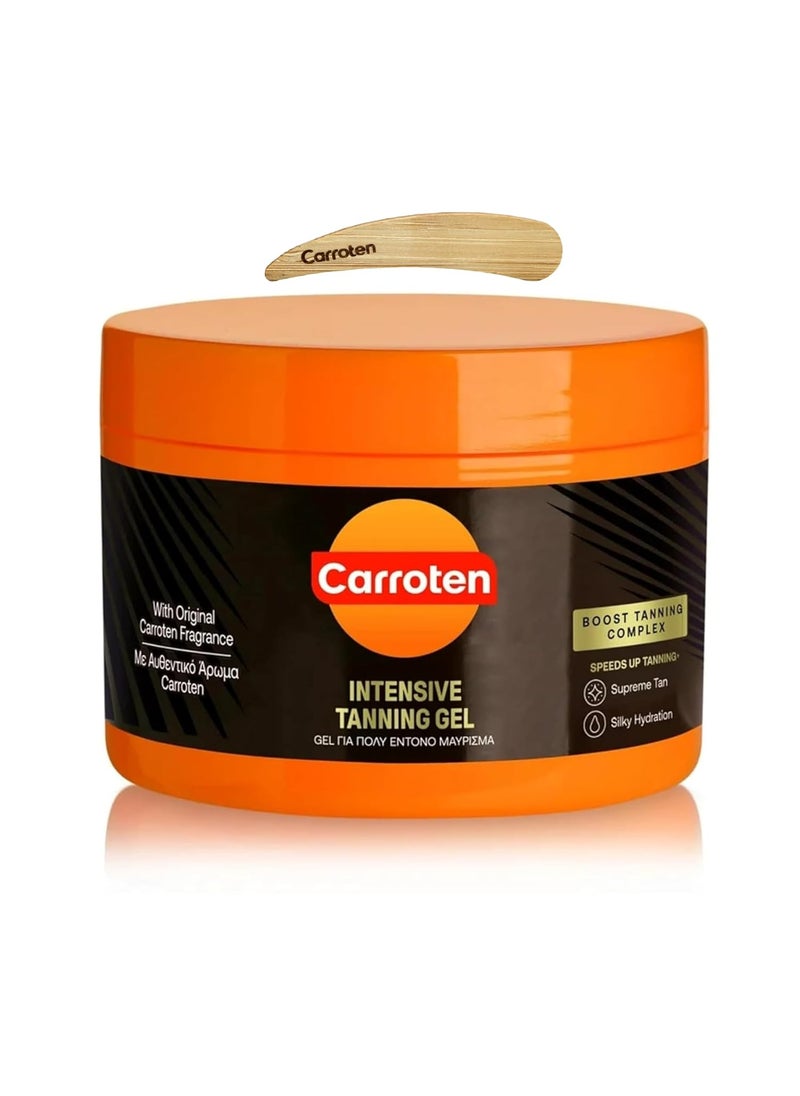 Carroten Intensive Tanning Gel SPF0  Spatula  Exceptional Rich and Instant Tanning Result  with Sesame Oil and Calendula Extract