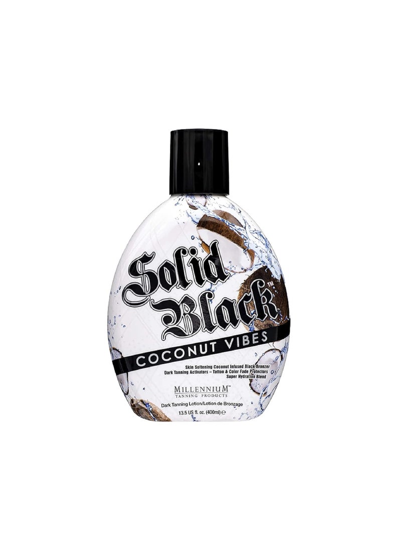 Millennium Tanning Solid Black Coconut Vibes  Indoor  Outdoor Tanning Lotion 135 Ounces