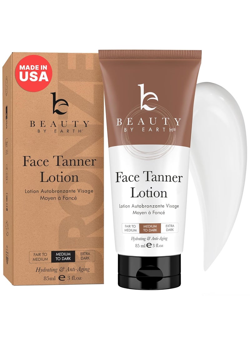 USA Made with Natural  Organic Ingredients Face Tanner  Face Self Tanning Lotion Non Toxic Self Tanner for Face Gradual Tan Lotion Sunless Moisturizer for Fake Tan for Women  Men