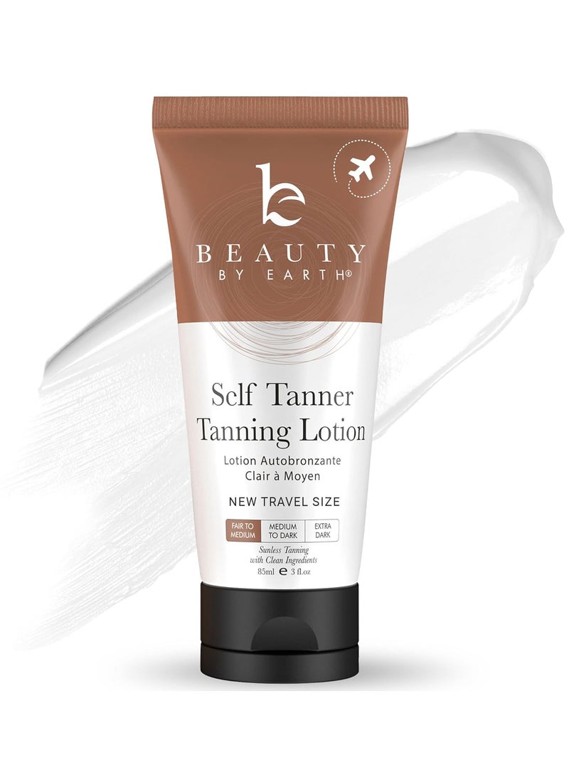 Tanning Lotion Self Tanner  USA Made with Natural  Organic Ingredients Travel Size Self Tan Lotion Non Toxic Gradual Tanning Moisturizer Sunless Tanner for Fake Tan for Women  Men