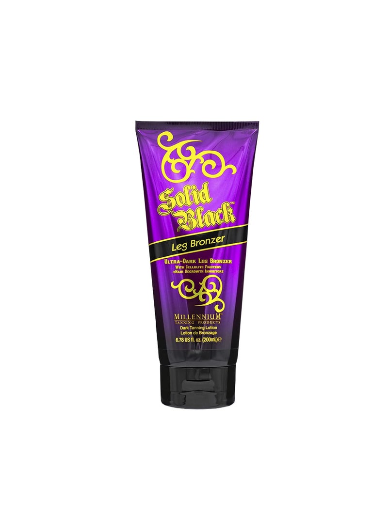 Millennium Tanning Solid Black Leg Bronzer  Tanning Lotion wCellulite Fighters 678 Ounces