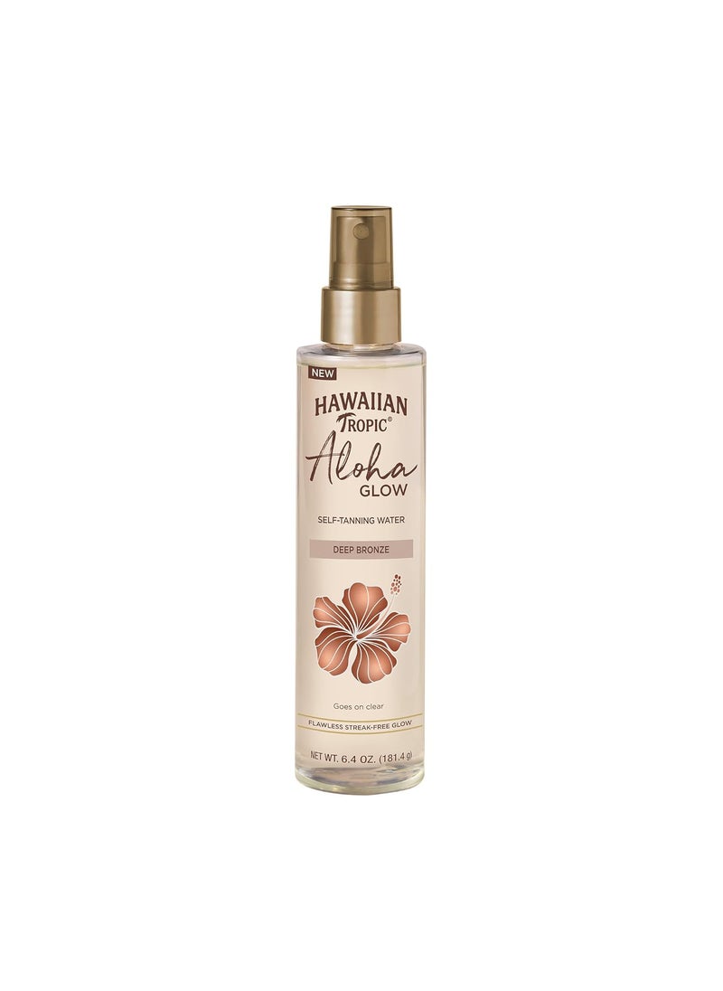 Hawaiian Tropic Aloha Glow Self Tanning Water 64oz  Self Tanner Spray Tan Mist Fake Tan Sunless Tanner Sunless Tanning Spray Body Bronzer Skin Bronzer for Women Body Deep Bronze 64 fl oz