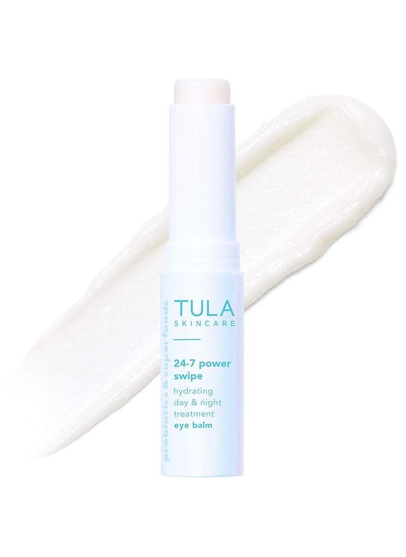 TULA 247 Power Swipe Hydrating Eye Balm  Dark Circle Treatment Instant Brightening Portable  023oz