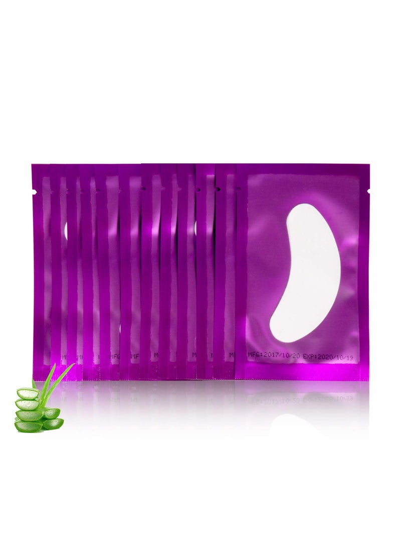 100 Pairs Set Under Eye Pads Comfy and Cool Under Eye Patches Gel Pad for Eyelash Extensions Eye Mask Beauty Tool Purple