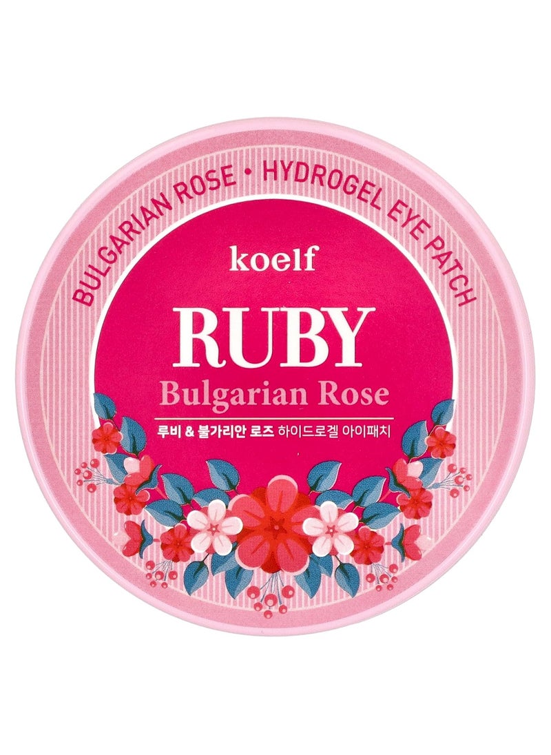 Koelf Ruby Bulgarian Rose Hydro Gel Eye Patch 60pcs30pairs