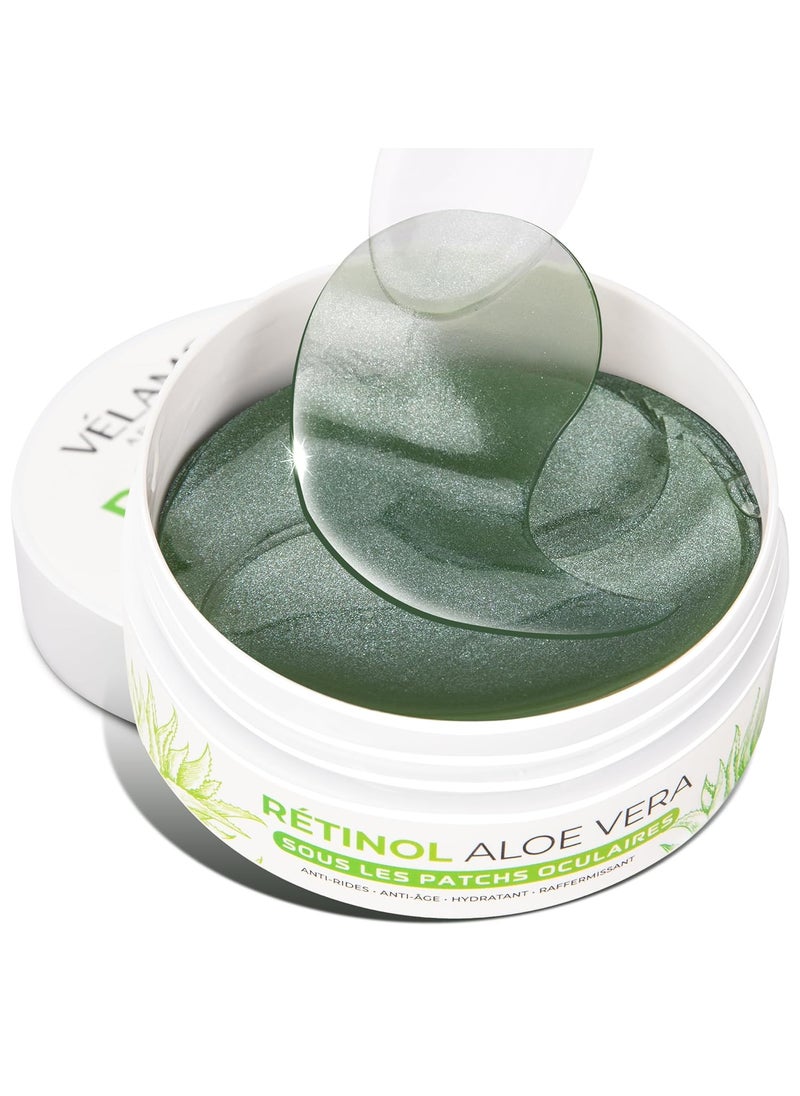 VELAMO ADVANCED Under Eye Patches Aloe Vera Under Eye Mask for Dark Circles  Retinol Eye Patches for Wrinkles and Puffiness  Under Eye Bags Dark Circles Treatment for Women and Men 60 Pcs