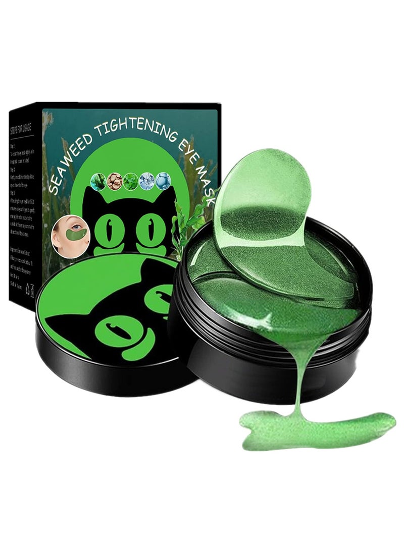 Seaweed Eye Mask Under Eye Patches with Collagen and Hyaluronic Acid Seaweed Tightening Eye Mask Hydrating Green Eye Gel Pads for Puffy Eyes Wrinkles Dark Circles and Bags Under Eyes  30 Pairs