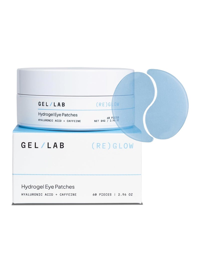 REGLOW Hyaluronic Acid  Caffeine Under Eye Gel Patches  Korean Hydrating Eye Mask for Wrinkles Dark Circles and Puffiness  60 Gel Eye Patches