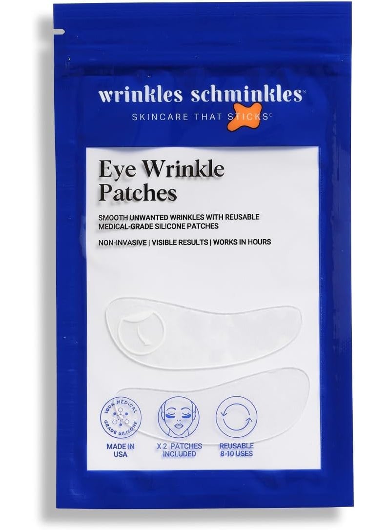 Wrinkles Schminkles Under Eye Wrinkle Patches Smooth Eye Wrinkles Crows Feet  Dark Circles Overnight 1 Pair Reusable Medical Grade Silicone Patches