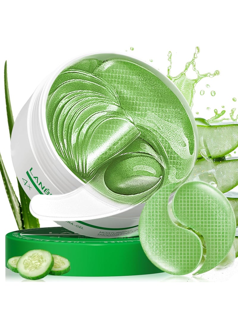 LANBENA Aloe Vera Under Eye Patches for Puffy Eyes and Dark Circles Collagen Eye Gels Mask  Skin Treatment Pads Hydration and Skin Elasticity