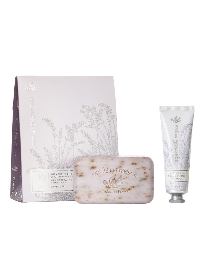 Pre de Provence Gift Set Collection 150 Gram Soap Bar  1 fl oz Hand Cream Lavender 5319