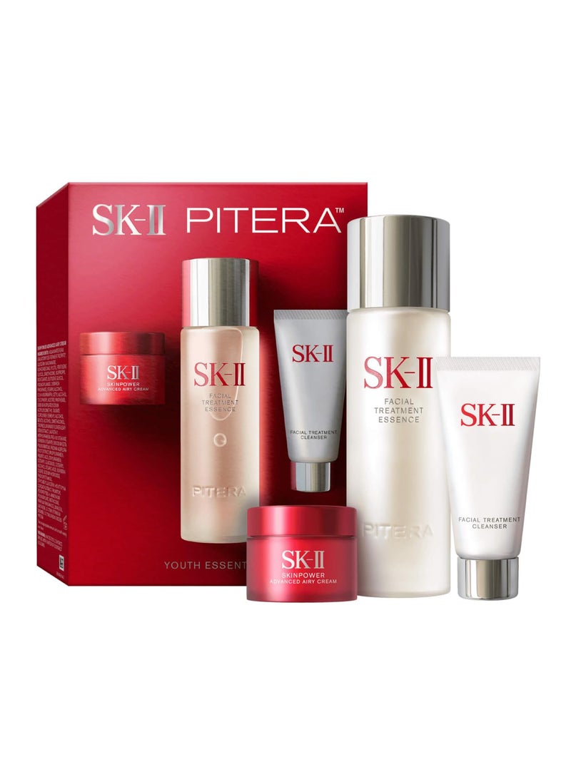 SKII Youth Essentials Skin Care Set  Includes Facial Cleanser Facial Essence  SKINPOWER Face Cream  Anti Aging Skin Care Set to Reduce Fine Lines  Improve Uneven Texture 3 Count