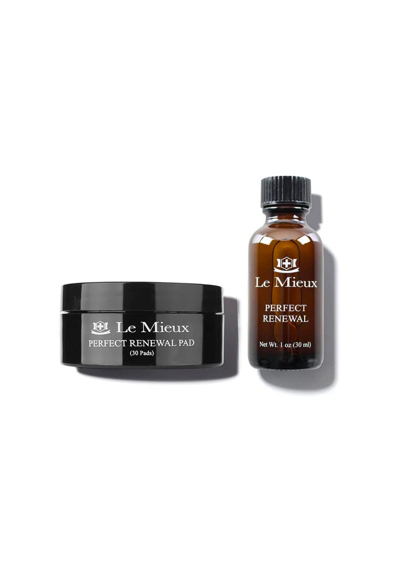 Le Mieux Perfect Renewal Set Gentle Peel for Face with Mandelic Acid Hyaluronic Acid Licorice Root Niacinamide Facial Peel Pads for Clogged Pores Dark Spots Radiance 30 ml 30 Pads