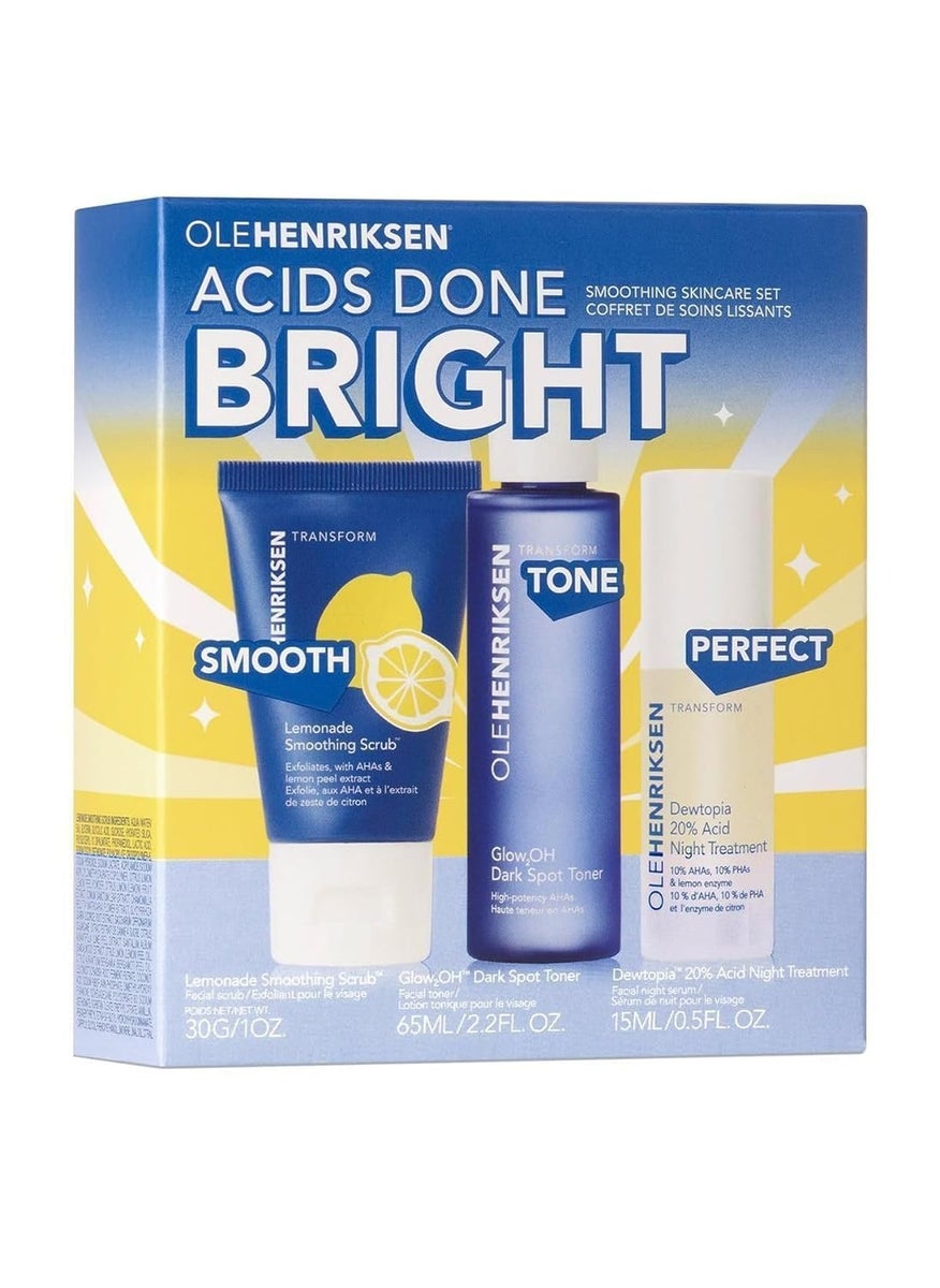 OLEHENRIKSEN Acids Done Bright Smoothing Skincare Set