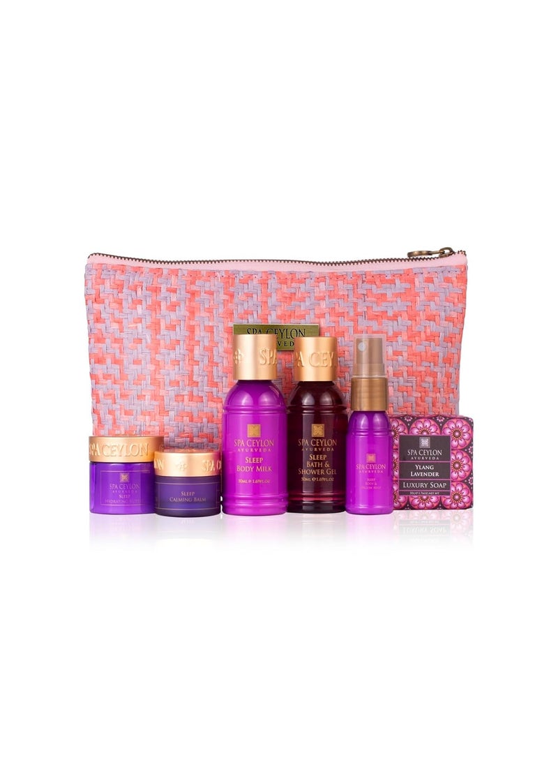 Spa Ceylon SLEEP HOME SPA SET  Body Care Set  Mini Travel Bag  Organic SelfCare Set  Vegan  Valentines Day Gifts  Holiday Gift Set