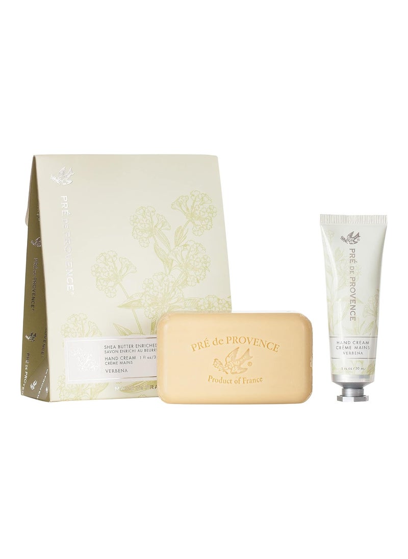 Pre de Provence Gift Set Collection 150 Gram Soap Bar  1 fl oz Hand Cream Verbena