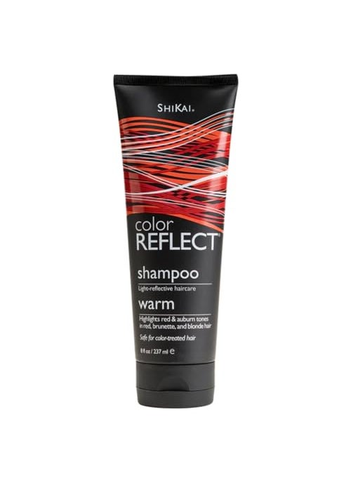 ShiKai Color Reflect Warm Shampoo (8 oz) | Make Red & Auburn Highlights Shine Brighter | Plant Based Moisturizing Hair Cleanser