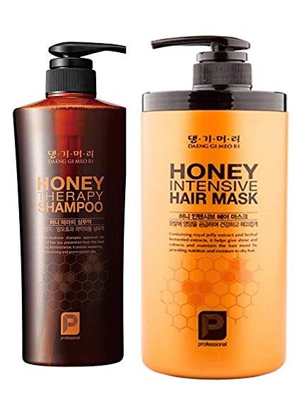Daeng Gi Meo Ri Honey Intensive Hair Mask Pack 1000ml And Honey Therapy Shampoo 500 ML Set