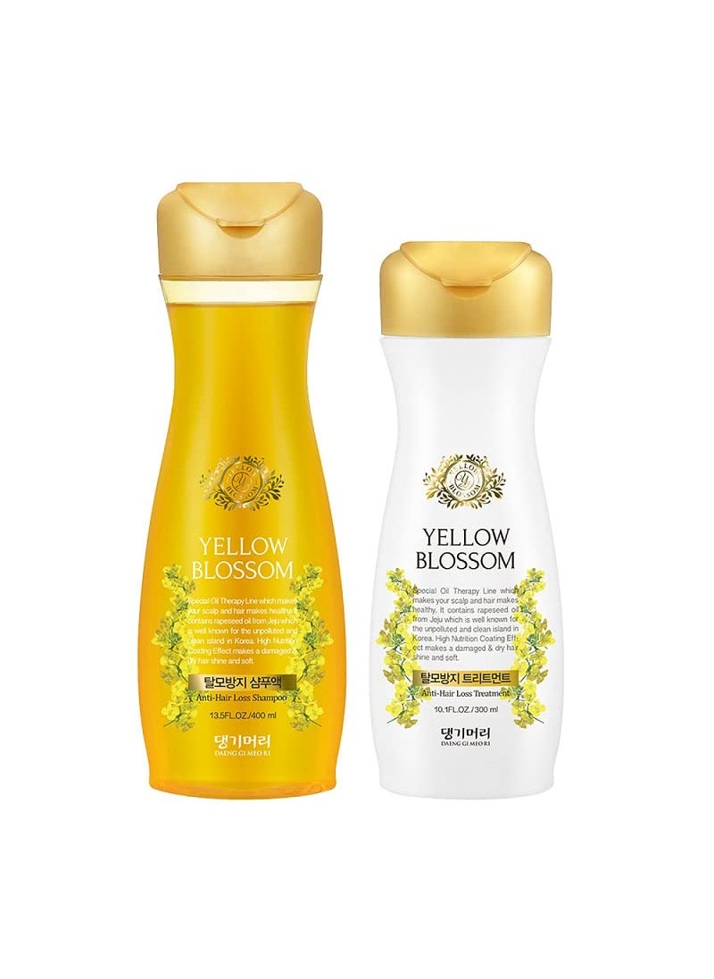Daeng Gi Meo Ri Hair Blossom Set Yellow Blossom Hair Shampoo 400ml  Treatment Nourishing and Fresh 300ml