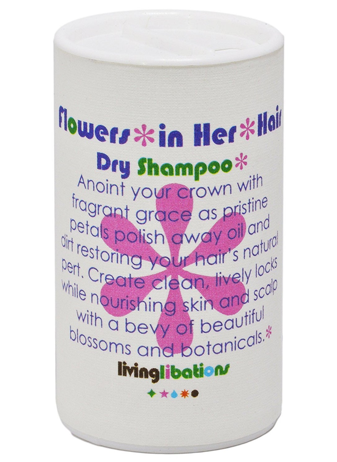LIVING LIBATIONS  Organic Flowers in Her Hair Dry Shampoo  Natural Wildcrafted Vegan Clean Beauty 1 oz  30 ml
