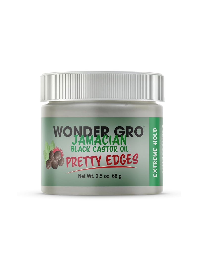 Wonder Gro Jamaican Black Castor Oil Edge Gel for Extreme Hold 24 oz  Soften  Control Hair