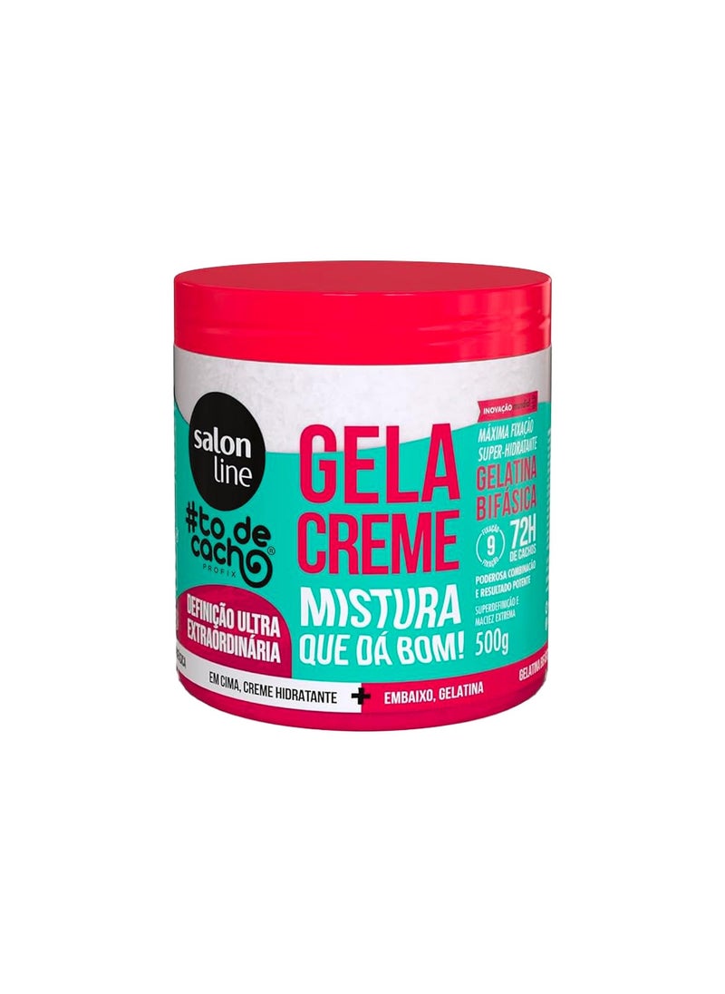 Salon Line  Linha ToDeCacho GelaCreme  Creme Hidratante  Gelatina 500 Gr  ImWithCurls GelCream  Moisturizing Cream  Gelatin Net 1764 Oz