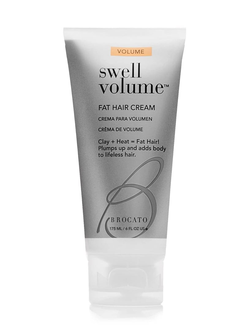 Brocato Swell Volume Hair Cream 6 Oz Volumizing  Thickening Cream for Men  Women  Heat Activated Fat Hair Volumizer Cream Plumps Shapes  Adds Thickness to Thin Hair  Formulated with Clay