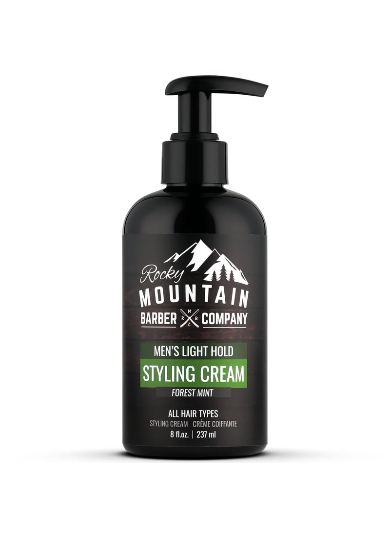 Mens Hair Styling Cream  Style Your Hair in Seconds  Quick Styling Hair Product with Light Reworkable Hold  Low Shine for Modern Hairstyles  No Artificial Fragrance  For All Hair Types  8 oz