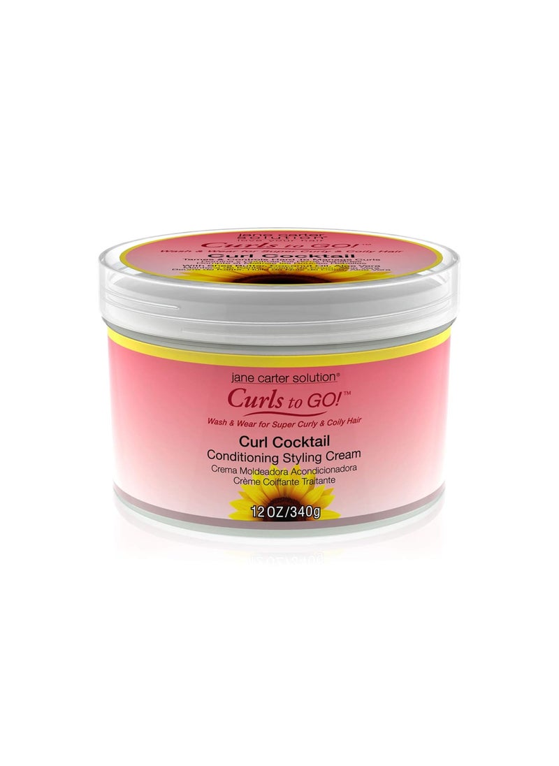 JANE CARTER SOLUTION Curls to Go Cocktail Conditioning Cream 12oz  Hydrating