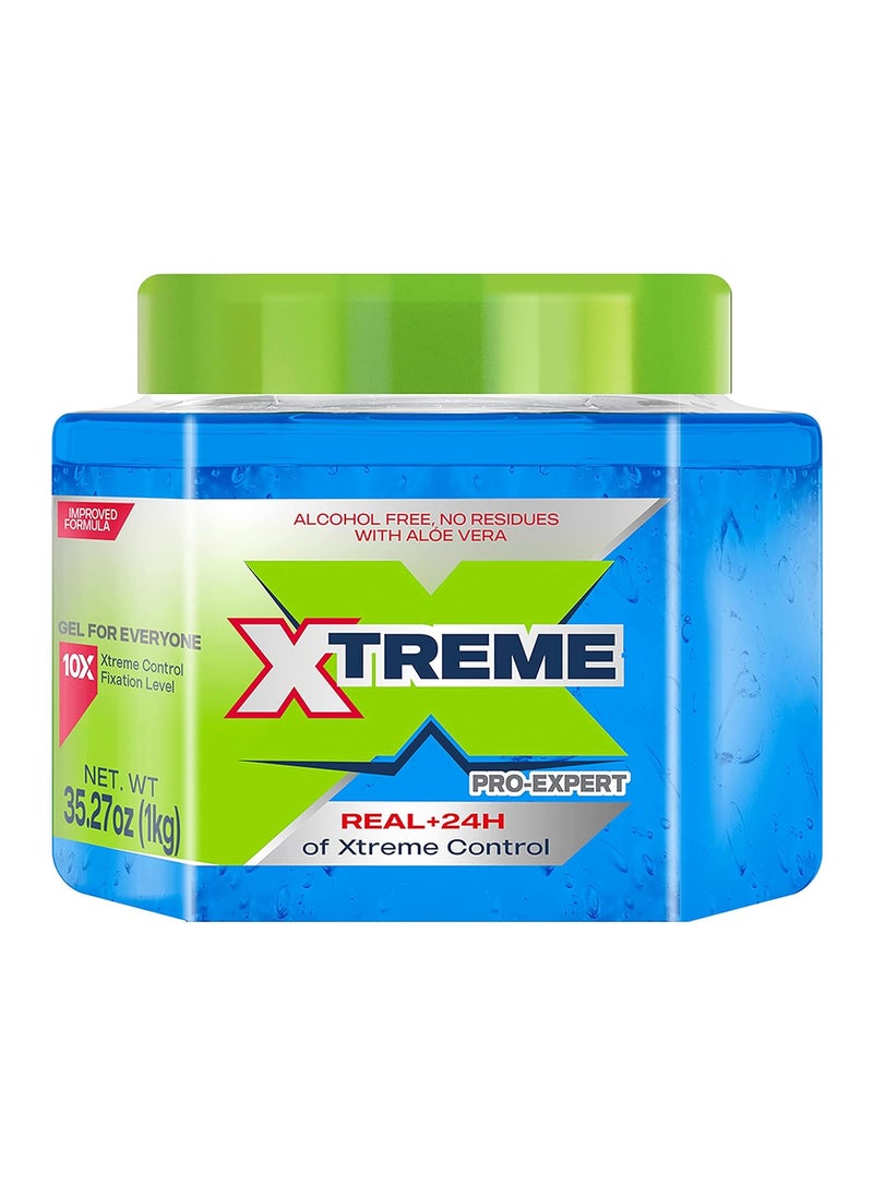 Xtreme ProExpert Blue Styling Hair Gel 24Hours Xtreme Control With Aloe Vera 3527 oz Jar Pack of 6
