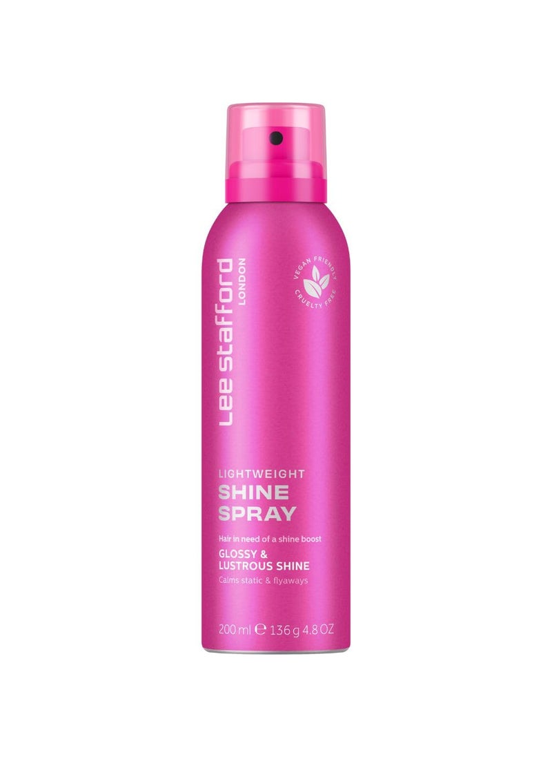 Lee Stafford Hair Shine Spray  Styling  Lightweight Smoothing Gloss Mist for Shiny Anti Frizz Hairspray Luminous Finishing Product Men  Women 48 Oz