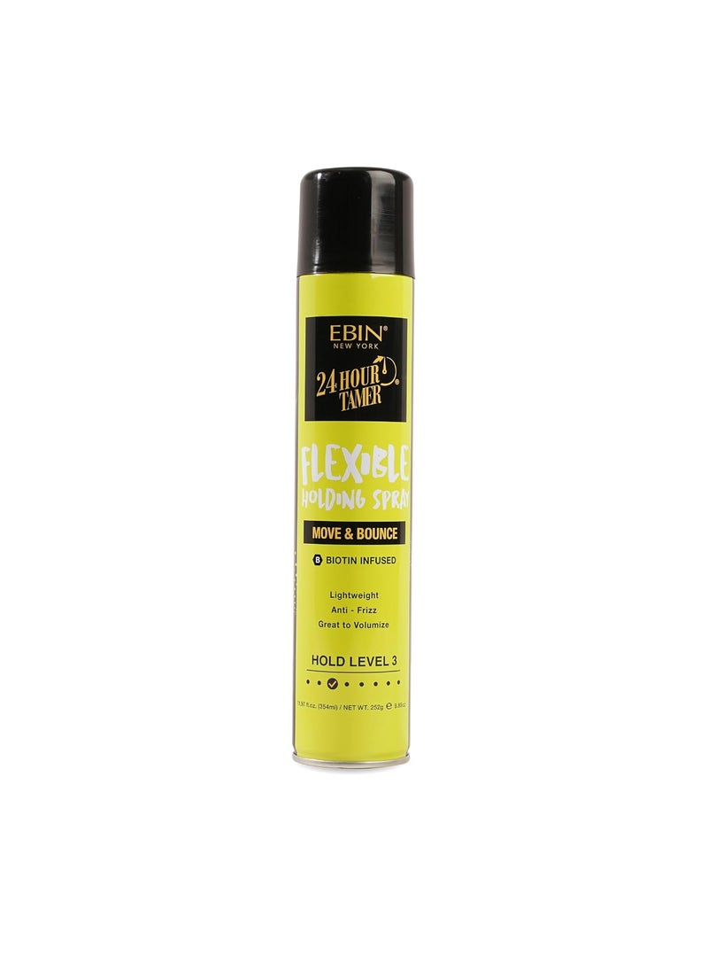 EBIN NEW YORK 24 Hour Tamer Flexible Holding Spray  Move  Bounce 1213oz 480ml  Tames Frizz  Flyaway Gives High Shine  Volume All Day Hold