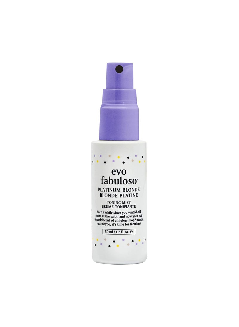 EVO Fabuloso Platinum Blonde Toning Mist  Platinum Hair Toner  Enhances Vibrancy Neutralizes Yellow Tones