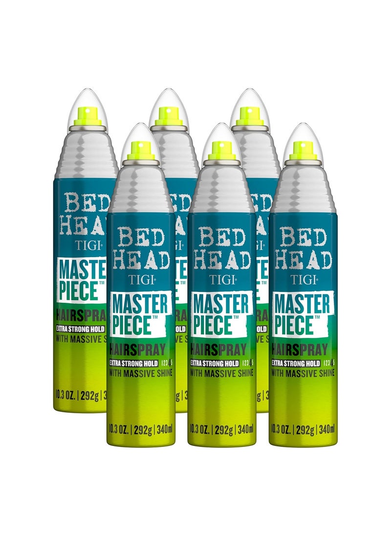 Bed Head by TIGI Masterpiece Shiny Hairspray with Strong Hold 103 Oz Pack of 6 BlueGreen 091 pounds 618 Ounce
