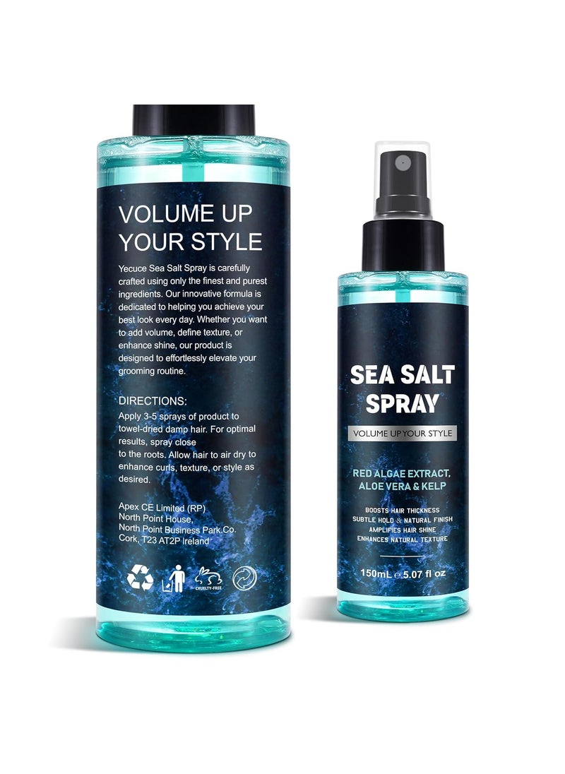 Sea Salt Spray for Hair Men and Women Surf Spray to Add Volume and Texture Sea Salt Spray for Men Beach Hair Spray  507 Fl oz Black