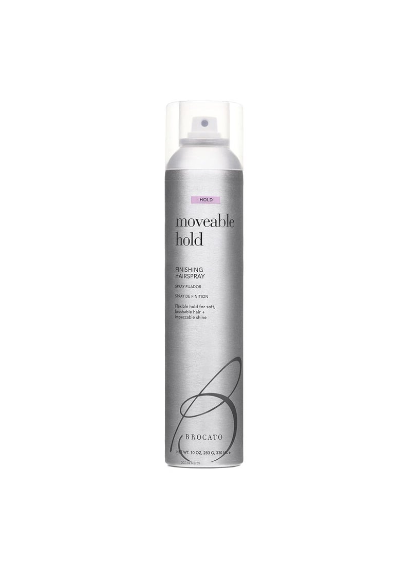 Brocato Moveable Hold Finishing Hairspray 50 VOC 10oz  Exceptional Control and Brilliant Finish  For All Hair Styles