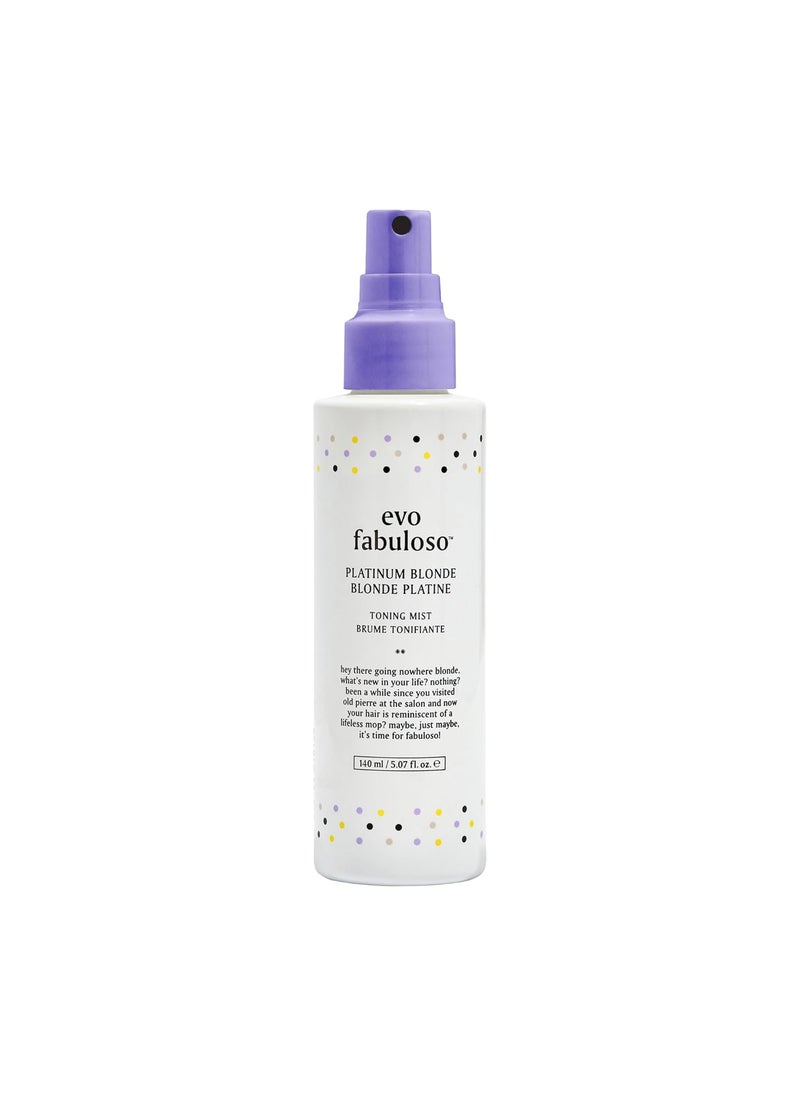 EVO Fabuloso Platinum Blonde Toning Mist  Platinum Hair Toner  Enhances Vibrancy Neutralizes Yellow Tones