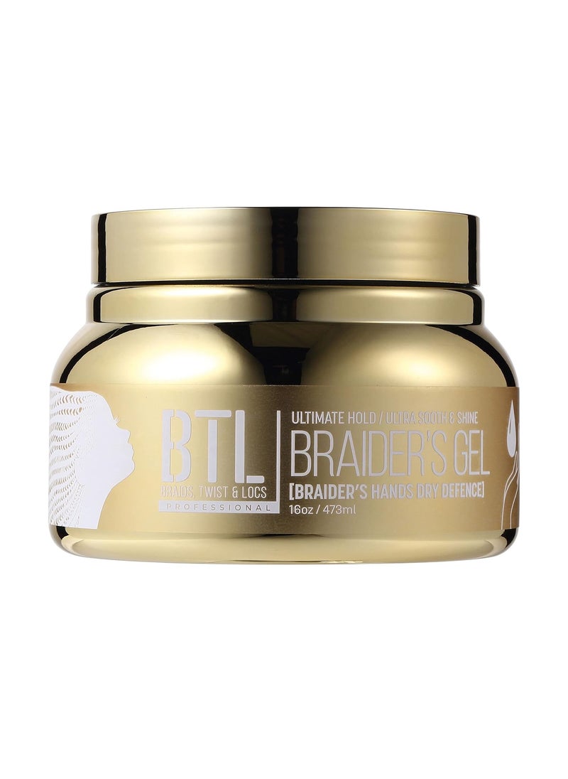 BTL Braiders Hands Dry Defense Ultimate Hold Conditioning Gel 16 OZ BTLG0416 0