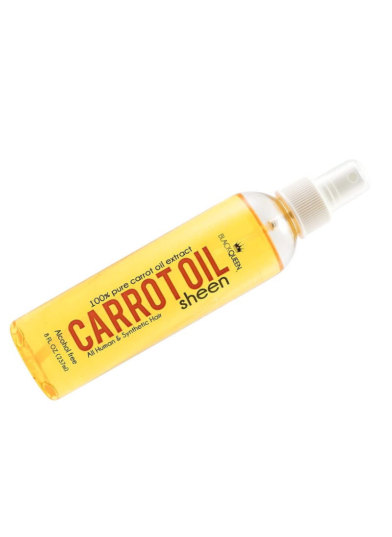 Black Queen Carrot Oil Sheen Spray  Vibrant Shine for 4C Hair Locs Braids Twists  Lightweight USAMade 8 oz